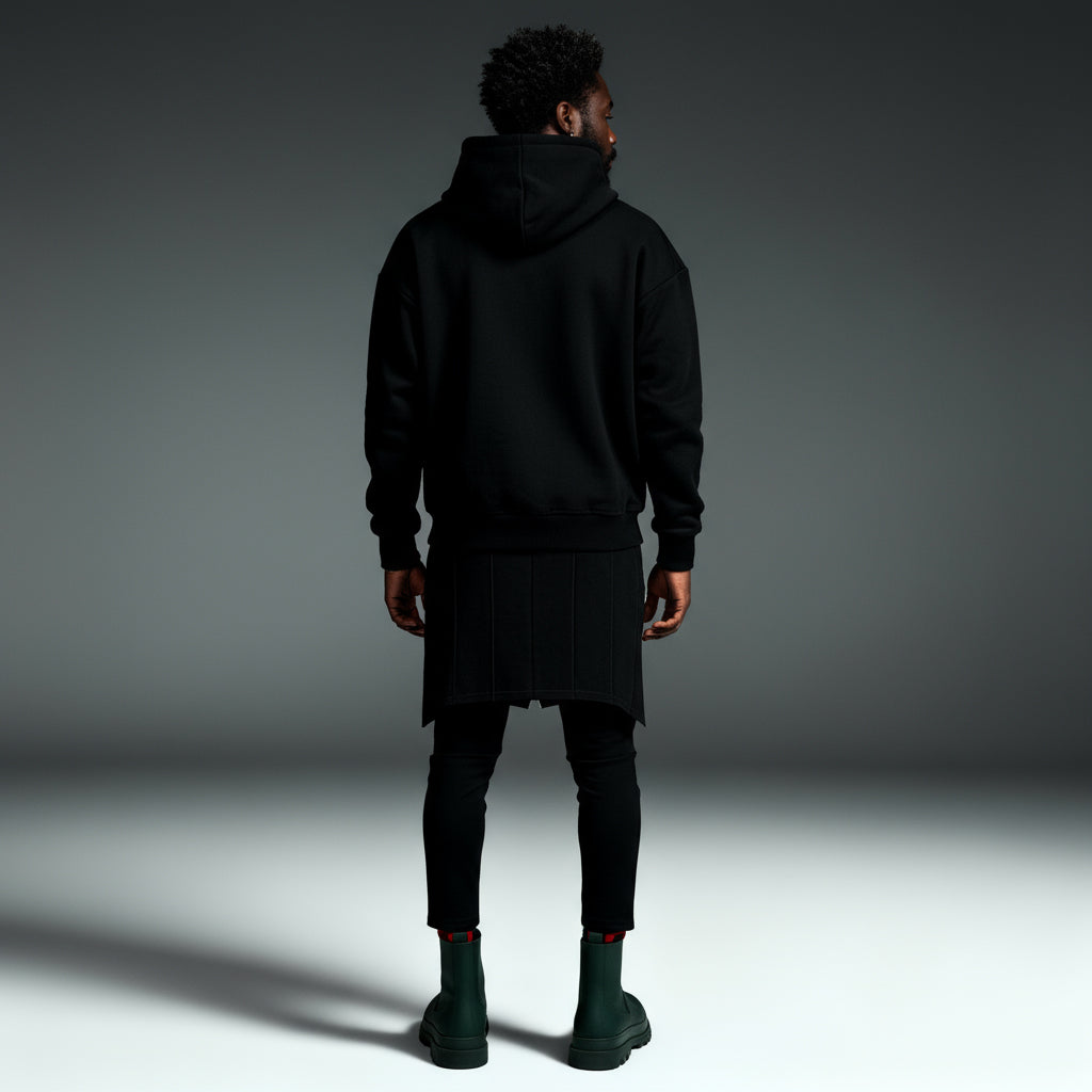Black "River Basic" Ultra Heavy Oversized Unisex Hoodie SO-120