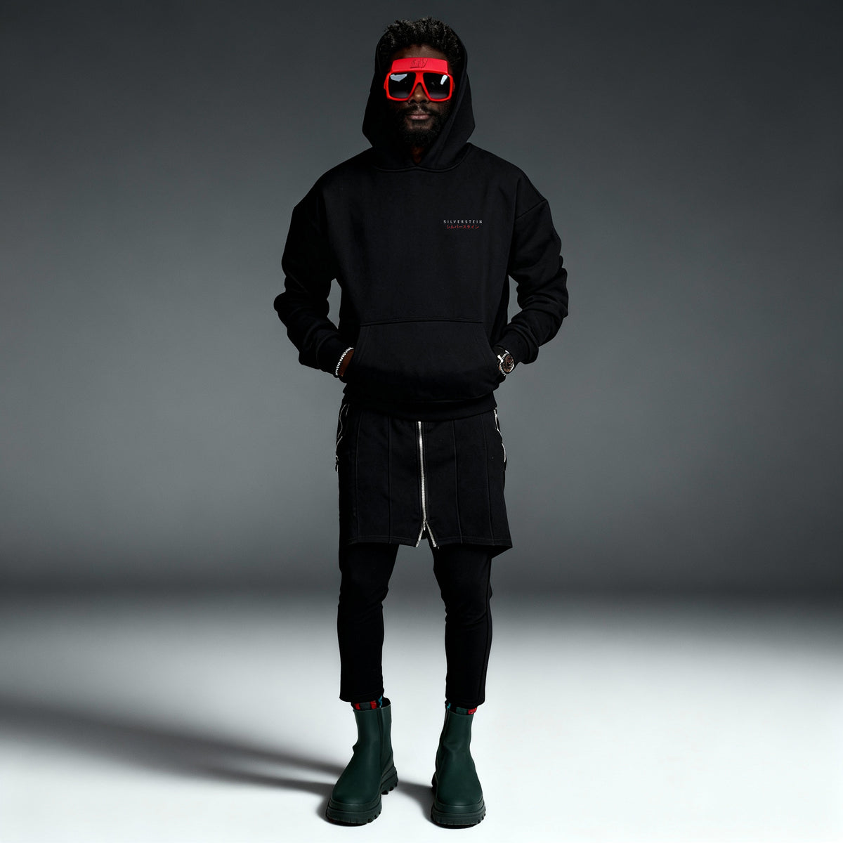 Black "Seven Cried" Ultra Heavy Oversized Unisex Hoodie SO-120