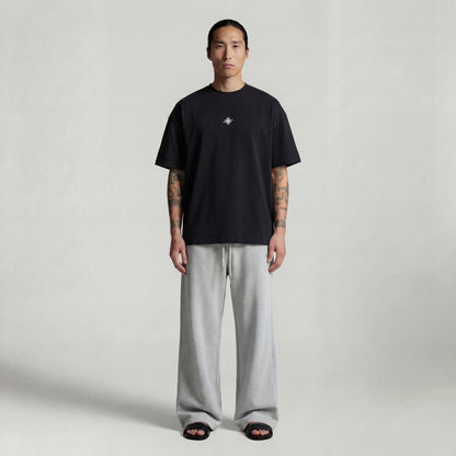 Black Aldan Unisex Oversize T-shirt SV-86