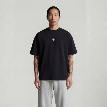 Black Aldan Unisex Oversize T-shirt SV-86