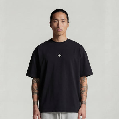 Black Aldan Unisex Oversize T-shirt SV-86