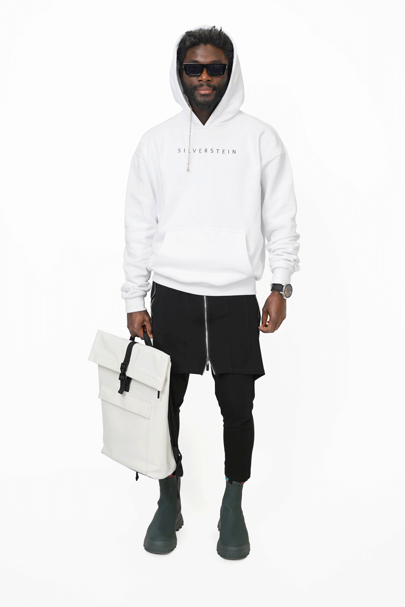 White "Stein" Unisex Hoodie