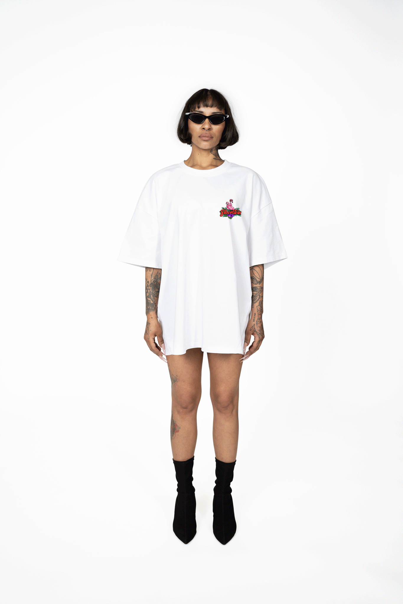 White "Flamingo" Unisex T-shirt