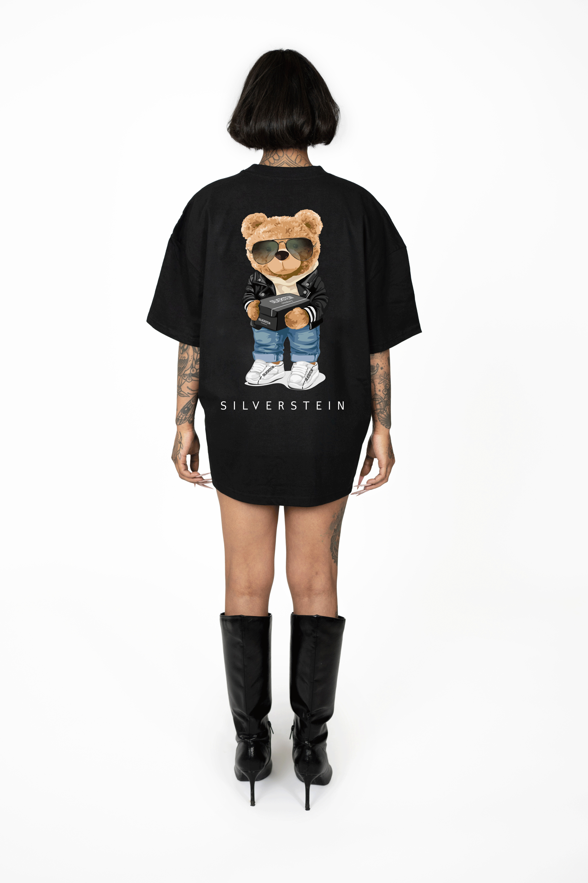 Black "Cool Sneaker  Teddy" Unisex T-Shirt