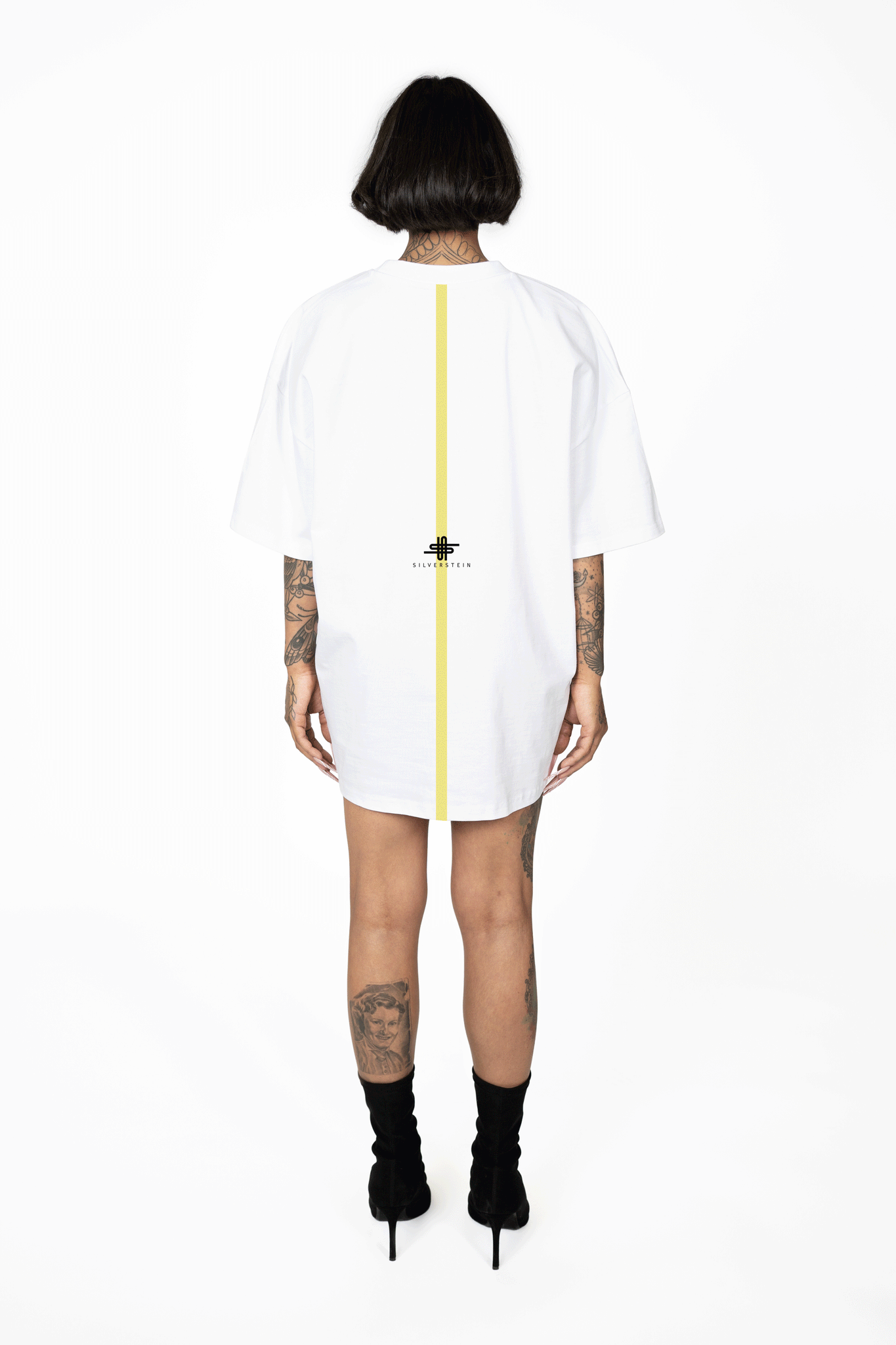 White "Yellow Stroke" Unisex T-Shirt