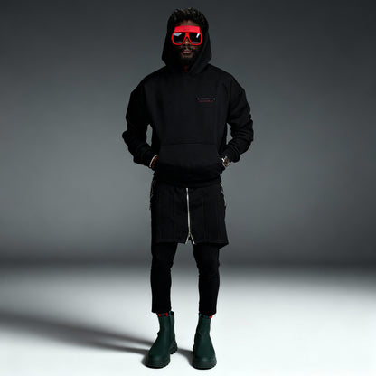 Black "Seven Cried" Ultra Heavy Oversized Unisex Hoodie SO-120