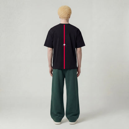 Black "Red Stroke" Unisex T-Shirt