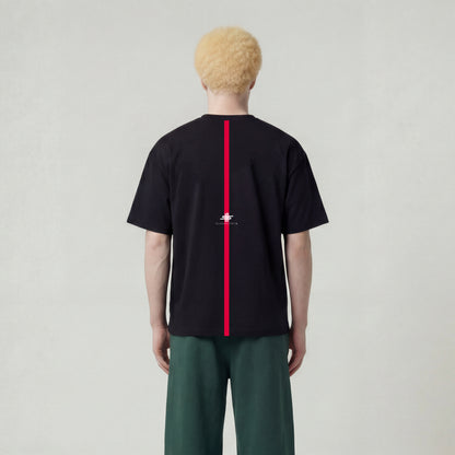 Black "Red Stroke" Unisex T-Shirt