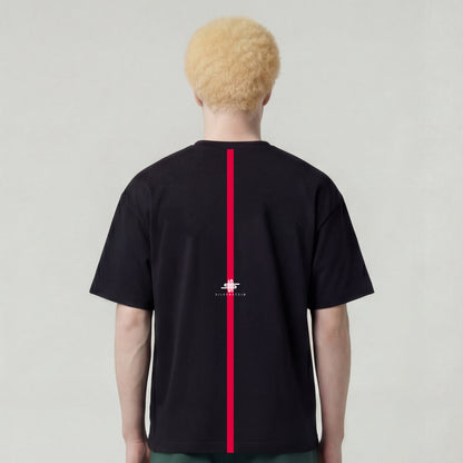 Black "Red Stroke" Unisex T-Shirt