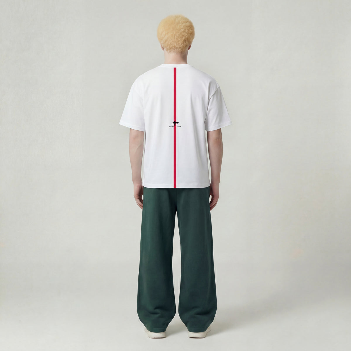 White "Red Stroke" Unisex T-Shirt