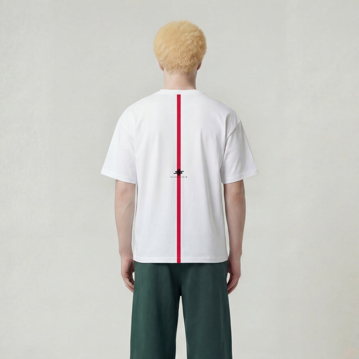 White "Red Stroke" Unisex T-Shirt