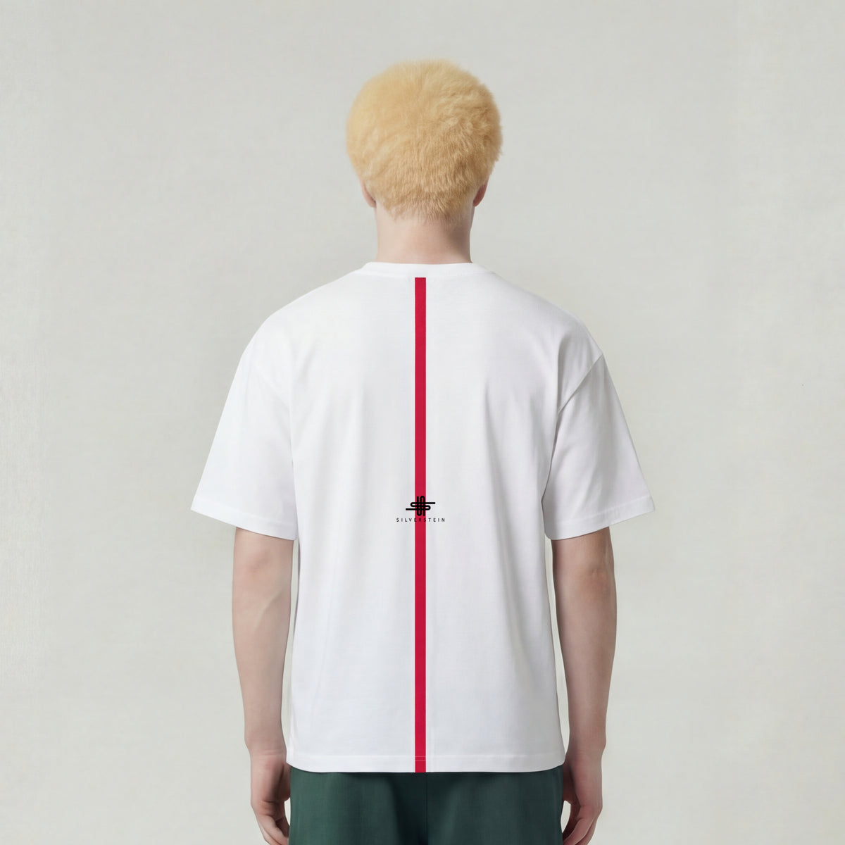 White "Red Stroke" Unisex T-Shirt