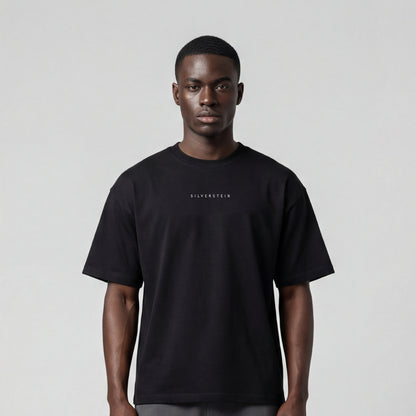 Black "White Basic" Heavy Oversize T-shirt SV-163