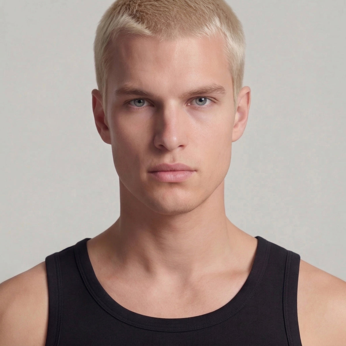Basic Mens Tank Top " Oyu " Raw Black