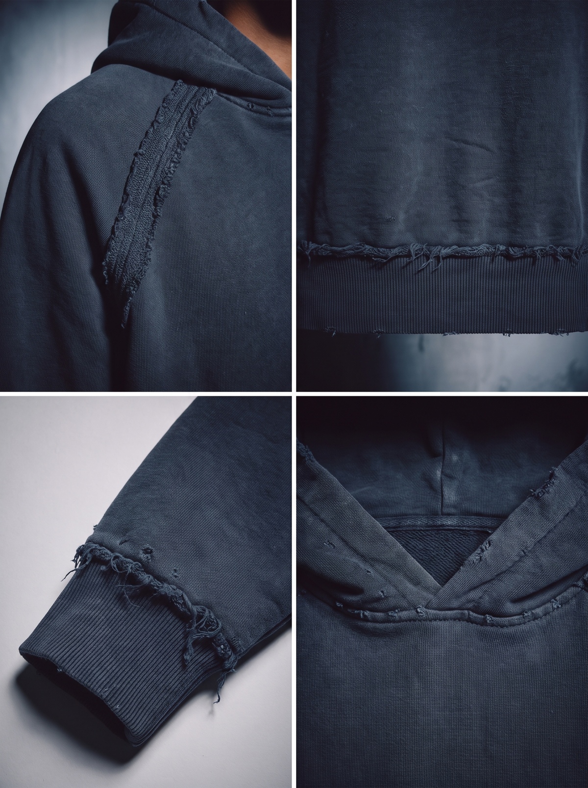 Blue Raw Mirage Hoodie