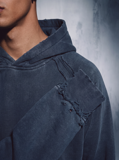 Blue Raw Mirage Hoodie