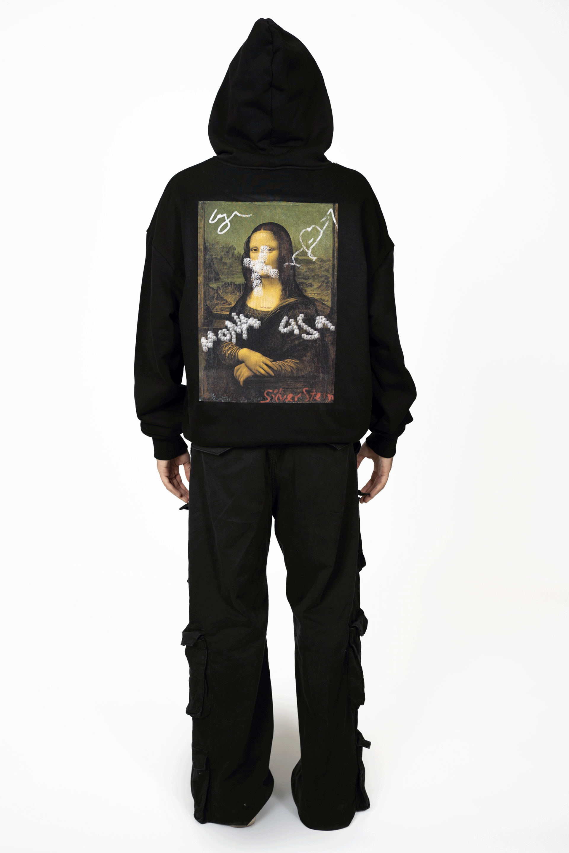 Black Mona lisa Oversized Unisex Hoodie – Silverstein-Official
