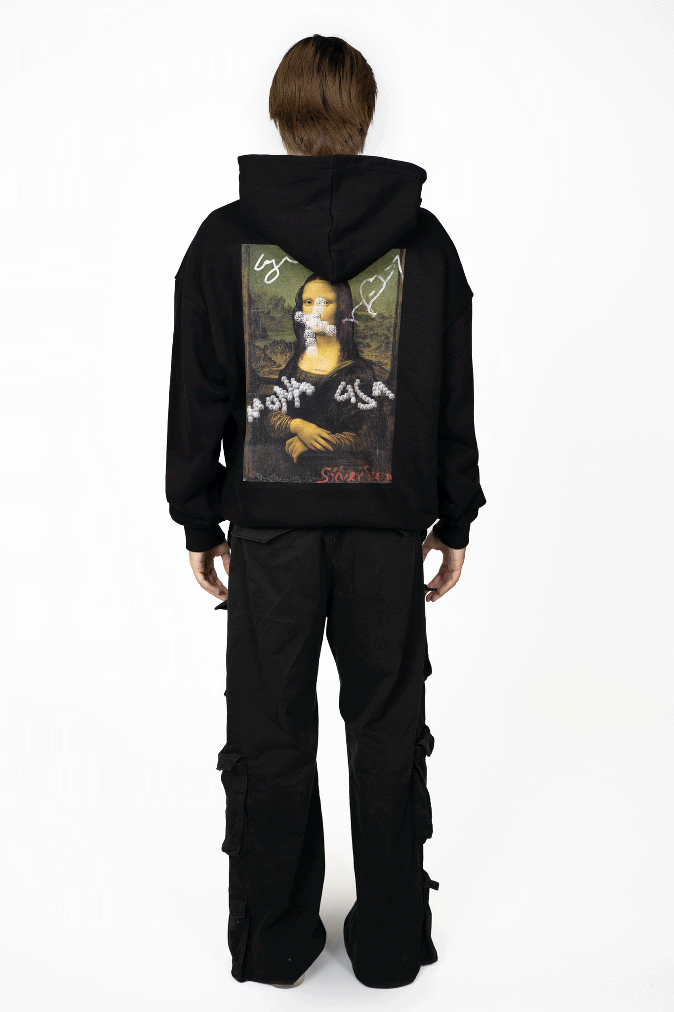 Black Mona lisa Oversized Unisex Hoodie