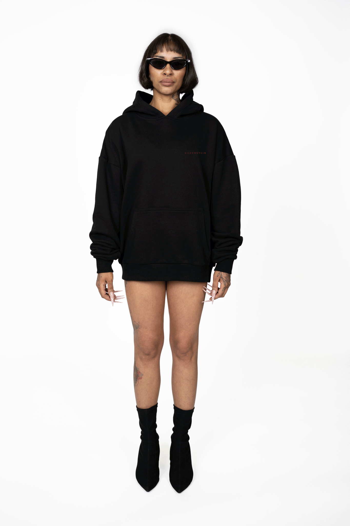 Black Mona lisa Oversized Unisex Hoodie