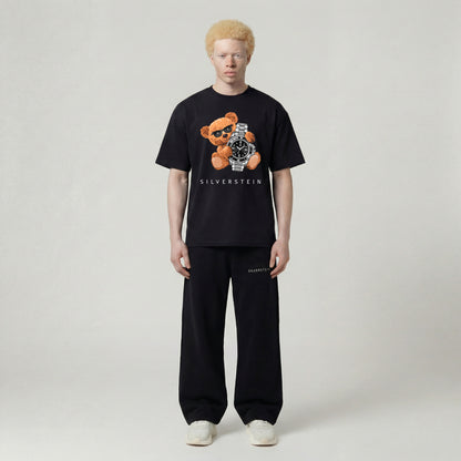 Black "Teddy Watch 2.0" vorne  Unisex T-Shirt SV-204