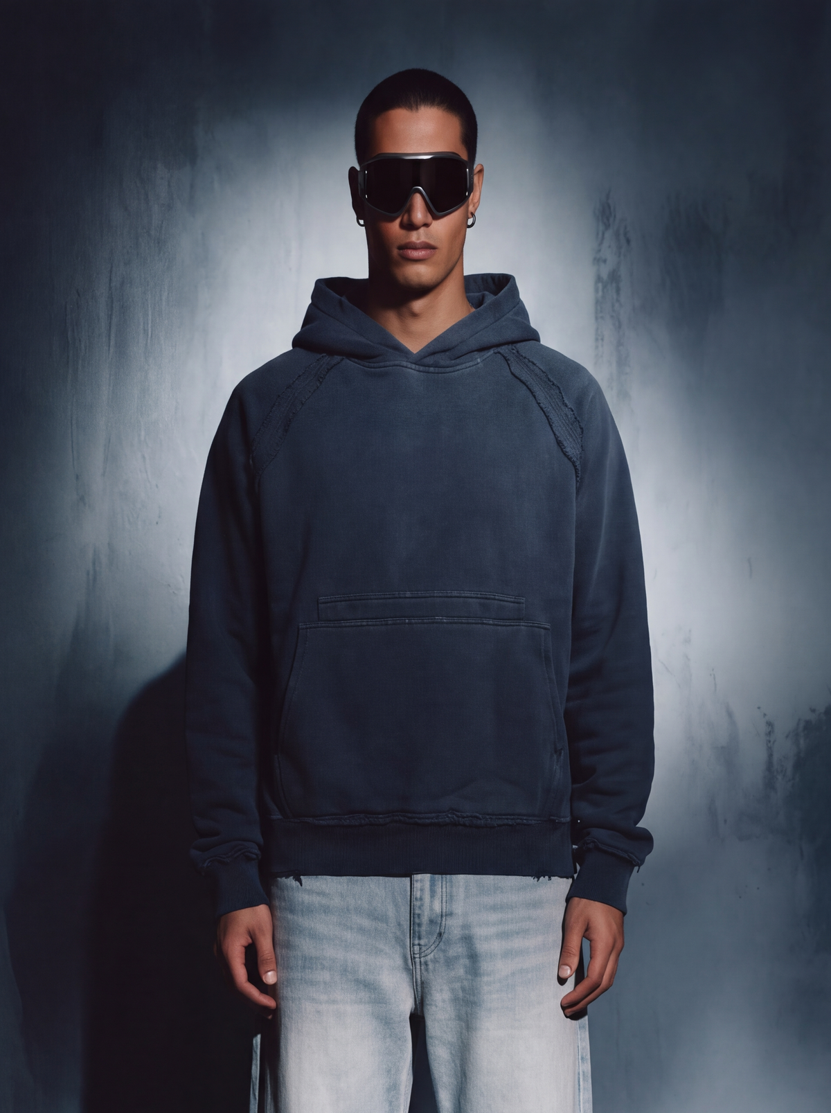 Blue Raw Mirage Hoodie