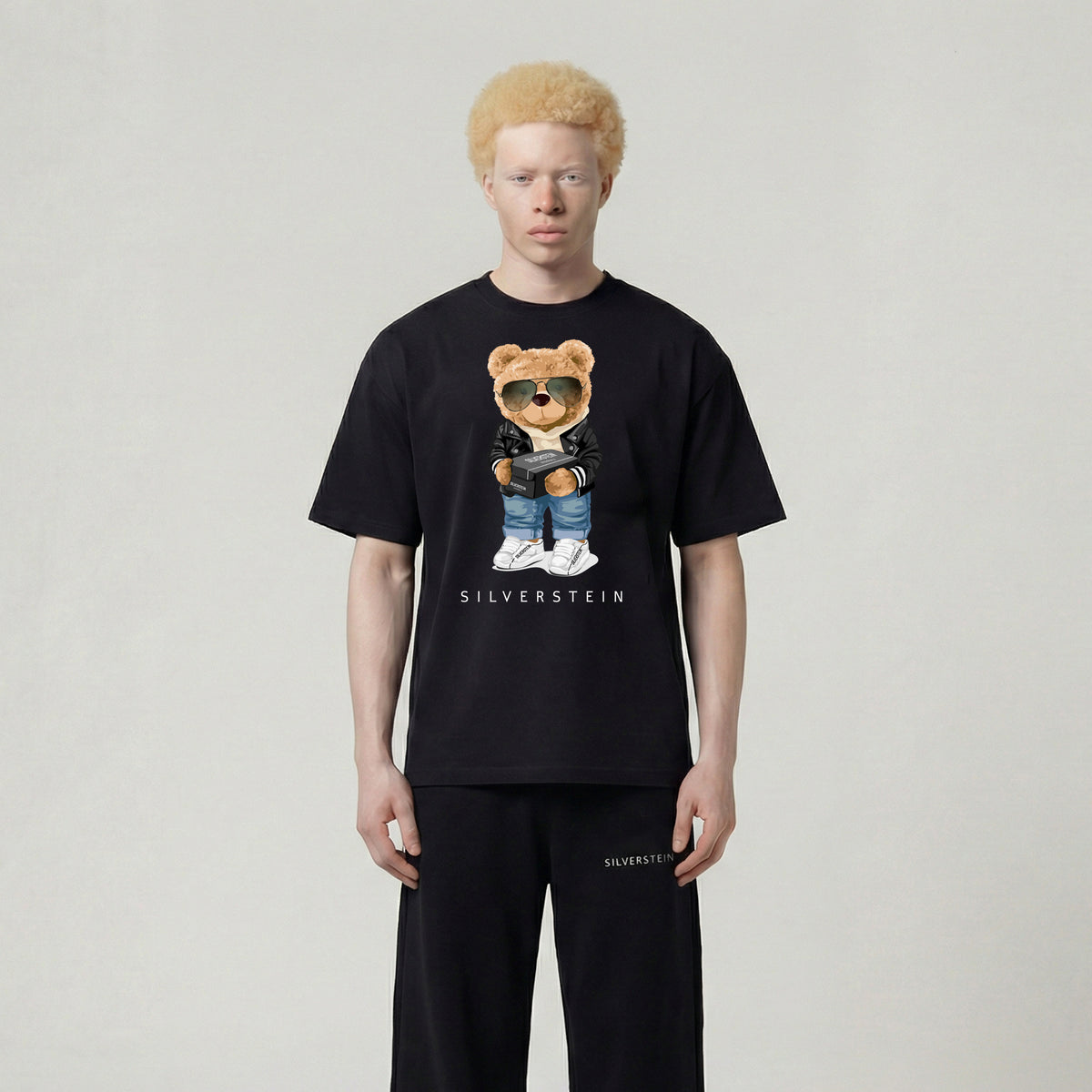 Black "Cool Sneaker Teddy 2.0" Unisex T-Shirt SV-163